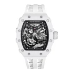 Tsar Bomba Elemental TB8208C-07 Automatic Ceramic Skeleton Dial White Rubber Strap