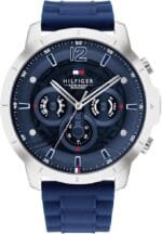 Tommy Hilfiger Men's Stainless Steel Case and Silicone Strap Watch