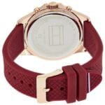 Tommy Hilfiger White Dial Burgundy Strap Watch for Women 1782200 - Image 3