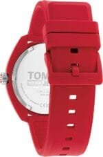 Tommy Hilfiger Unisex Quartz Plastic Case and Silicone Strap Watch, Color: Red (Model: 1792065), Red - Image 2