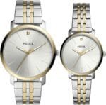 His and Her Lux Luther Three-Hand Two-Tone Stainless Steel Watch Gift Set