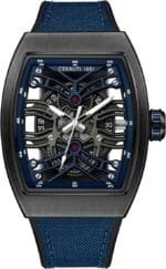 Cerruti 1881 Calliano Men's 51mm Clear Dial Blue Rubber Strap Analog Watch