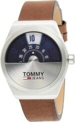 Tommy Hilfiger men's Blue Dial Dark Brown Leather Watch - 1791772