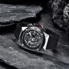 Tsar Bomba Elemental TB8801Q-01 Classic Crystal Chronograph Luminous Black Rubber Strap - Image 2